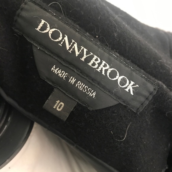 Donny Brook full length coat rabbit fur trim hood - Picture 5 of 11